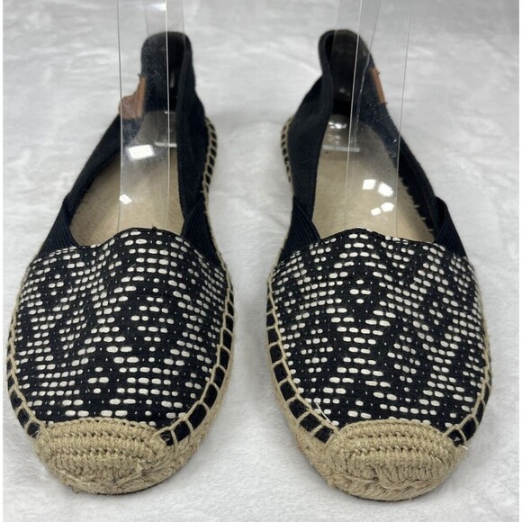 Sperry Women's Espadrille Flat Slip On Shoe Black Tan Size 7 - Picture 2 of 7